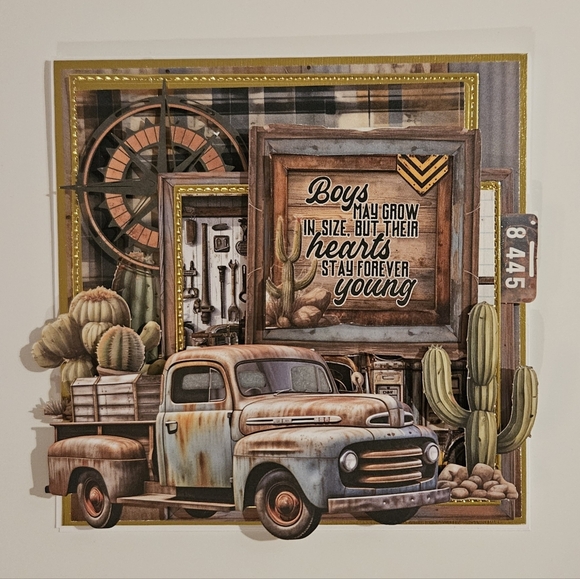 Rustic Truck Handmade Greeting Card - Picture 2 of 5